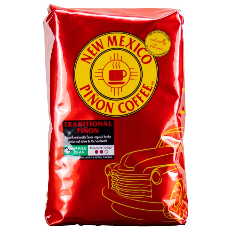 New Mexico Piñon Coffee Naturally Flavored Coffee (Traditional Piñon Whole Bean, 2 pound) - Image 1